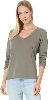 Футболка Michael Stars Lane V-Neck Tee, оливковый