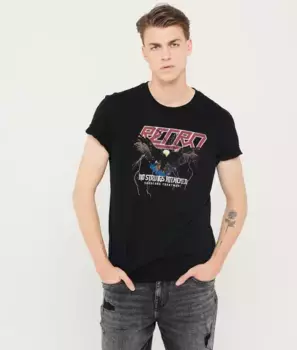 Футболка Mighty Retro Jeans, черный