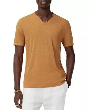 Футболка Miles Slub с V-образным вырезом John Varvatos, оранжевый