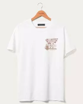 Футболка Miller High Life Sportsman's Club Flea Market Junk Food Clothing, белый