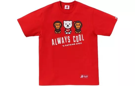 Футболка Milo BAPE X Coca-Cola A Bathing Ape, красный