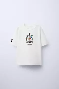 Футболка minecraft mojang ab. ZARA, устрично-белый