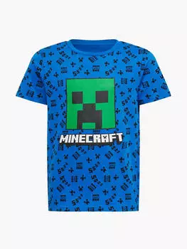 Футболка Minecraft, синий