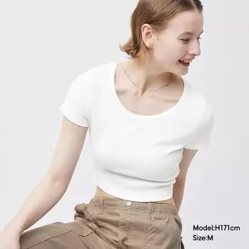 Футболка-мини GU с короткими рукавами, бежевый