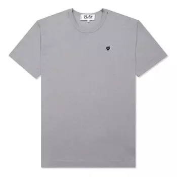 Футболка mini heart logo tee 'grey' Comme Des Garcons Play, серый