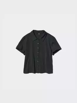 Футболка мини-поло Uniqlo, цвет 09 черный