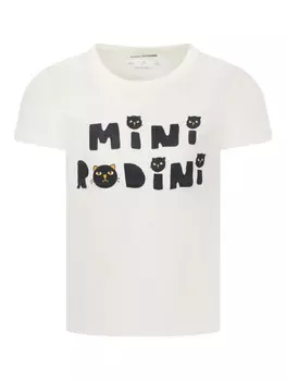Футболка Mini Rodini Cats, белый