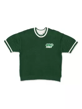 Футболка Mini Rodini, связанная крючком, зеленый