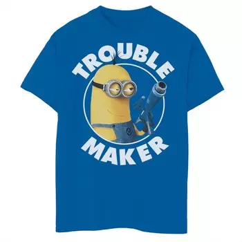Футболка Minions Trouble Maker для мальчиков 8–20 лет Licensed Character, цвет Royal