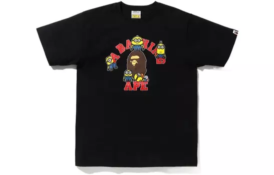 Футболка Minions X Bape X Minions для мужчин A Bathing Ape, черный