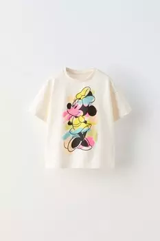 Футболка минни маус disney ZARA, экрю