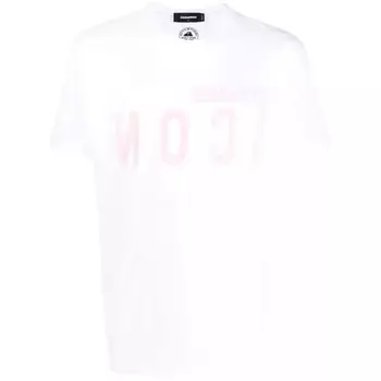 Футболка mirrored-logo t-shirt Dsquared2, белый