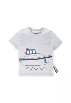 Футболка «Мишка в море», детская Sigikid, светло-голубой