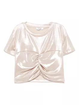 Футболка Miss Grant Kids с драпировкой, нейтральный