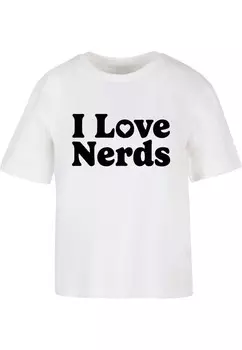 Футболка Miss Tee Shirt I Love Nerds, белый