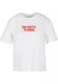 Футболка Miss Tee Shirt Too Pretty To Work, белый