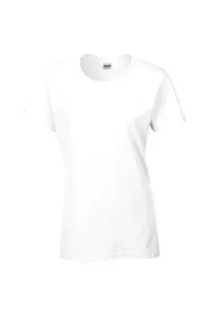 Футболка Missy Fit из плотного хлопка с короткими рукавами Gildan, белый