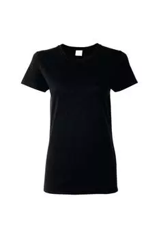 Футболка Missy Fit из плотного хлопка с короткими рукавами Gildan, черный