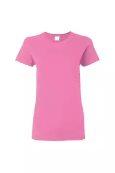 Футболка Missy Fit из плотного хлопка с короткими рукавами Gildan, розовый