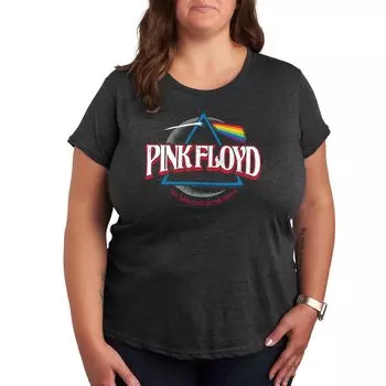 Футболка Missy Plus Size Pink Floyd DSOTM с рисунком полумесяца Licensed Character, серый
