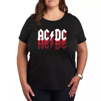 Футболка Missy Plus Size с логотипом ACDC и выцветшим рисунком Licensed Character
