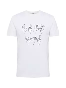 Футболка Mister Tee FU Sign Language, белый