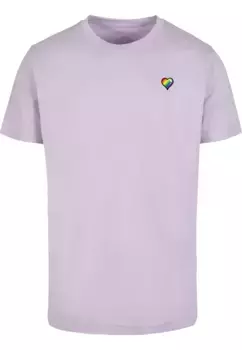 Футболка Mister Tee "Mister Tee Glossy Heart Pride Tee" Mistertee, цвет Lilac