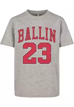 Футболка Mister Tee "Мужская детская футболка Mister Ballin 23" Mistertee, серый