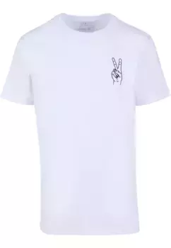 Футболка Mister Tee "Мужская футболка Mister Tee со знаком мира EMB" Mistertee, белый