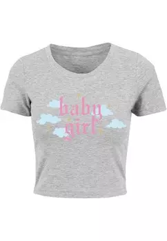 Футболка Mister Tee Shirt Baby Girl, пятнистый серый