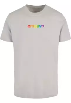 Футболка MisterTee "MisterTee OMGay Rainbow Pride Tee", цвет Lightasphalt