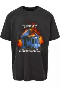 Футболка MisterTee "Мужская футболка большого размера для здоровья MisterTee", цвет Black Acid Washed