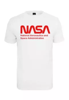 Футболка MisterTee "Мужская футболка MisterTee с логотипом NASA Wormlogo", белый
