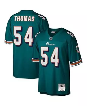 Футболка Mitchell & Ness Men's Zach Thomas Aqua Miami Dolphins Legacy, темно-зеленый
