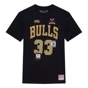 Футболка Mitchell & Ness x NBA Chicago Bulls Script T-shirt 'Scottie Pippen 33', черный