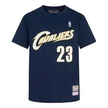 Футболка Mitchell & Ness x NBA Cleveland Cavaliers T-Shirt 'Lebron James 23', темно-синий