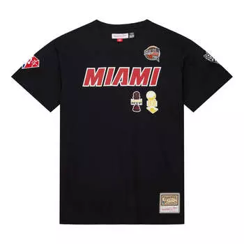 Футболка Mitchell & Ness x NBA Miami Heat HOF T-Shirt 'Dwayne Wade 3', черный