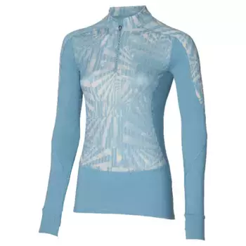 Футболка Mizuno Virtual G4 half zip long sleeve, синий