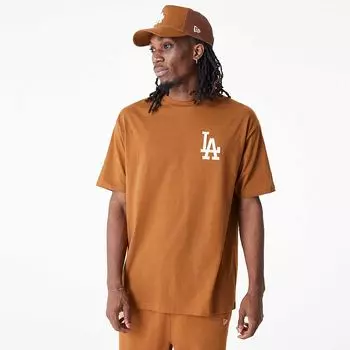 Футболка MLB LOS ANGELES DODGERS LEAGUE ESSENTIALS OVERSIZED T-SHIRT New Era, цвет Dunkles Beige