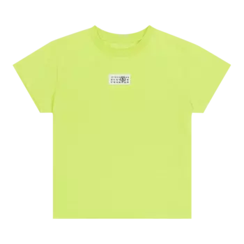 Футболка MM6 Maison Margiela Cropped 'Neon Green', зеленый