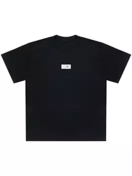 Футболка MM6 Maison Margiela из хлопка "Черная", черный