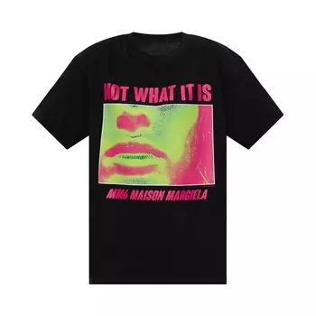 Футболка MM6 Maison Margiela Not What It Is T-Shirt, черный