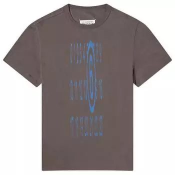 Футболка Mm6 Maison Margiela Stretched Number Logo T-Shirt, цвет Dark Grey