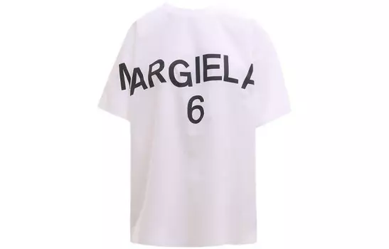 Футболка Mm6 Maison Margiela женская, белый / черный