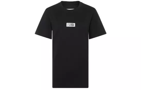 Футболка Mm6 Maison Margiela женская, черный / белый