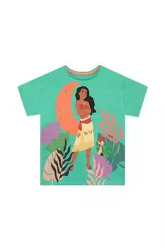 Футболка Moana с блестками Moon Disney, зеленый