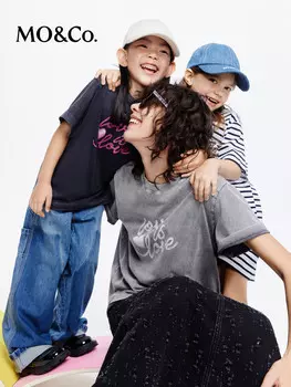 Футболка Moco 2024 с принтом, серый