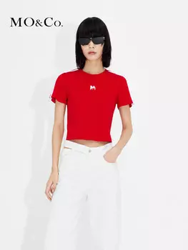 Футболка Moco с контрастной кромкой, красный