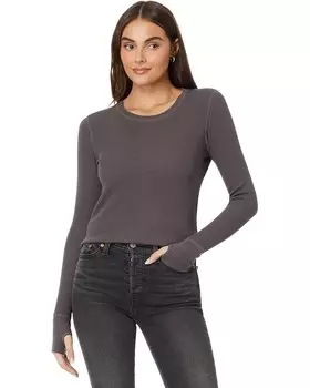 Футболка Mod-o-doc Long Sleeve Crew Neck Tee with Thumbhole, цвет Dark Pewter