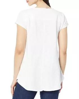 Футболка Mod-o-doc Slub Jersey Seamed V-Neck Tee, белый